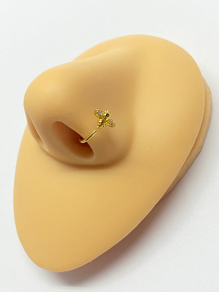 Piercing Argolla de Nariz🐝Abeja Quirúrgico Dorado