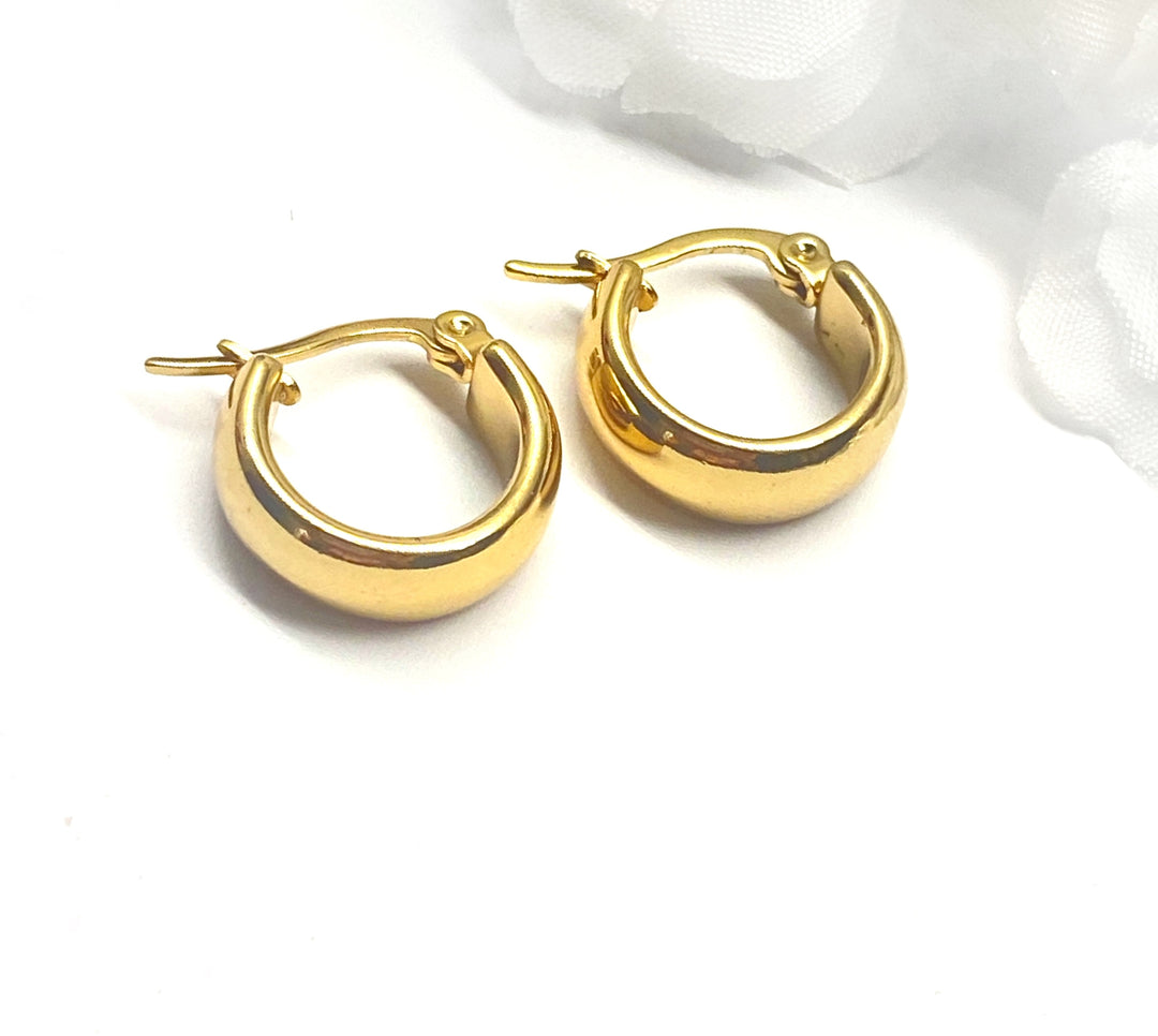 Argollas Acero Lisas Gruesas
