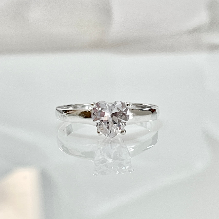 Anillo Plata Promesa Corazón Liso ❤️ | Nicola Joyería 