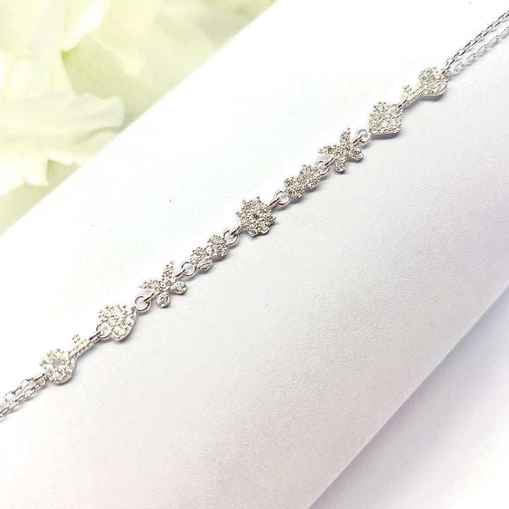 Pulsera de Plata Mariposa e Infinito | Nicola Joyería