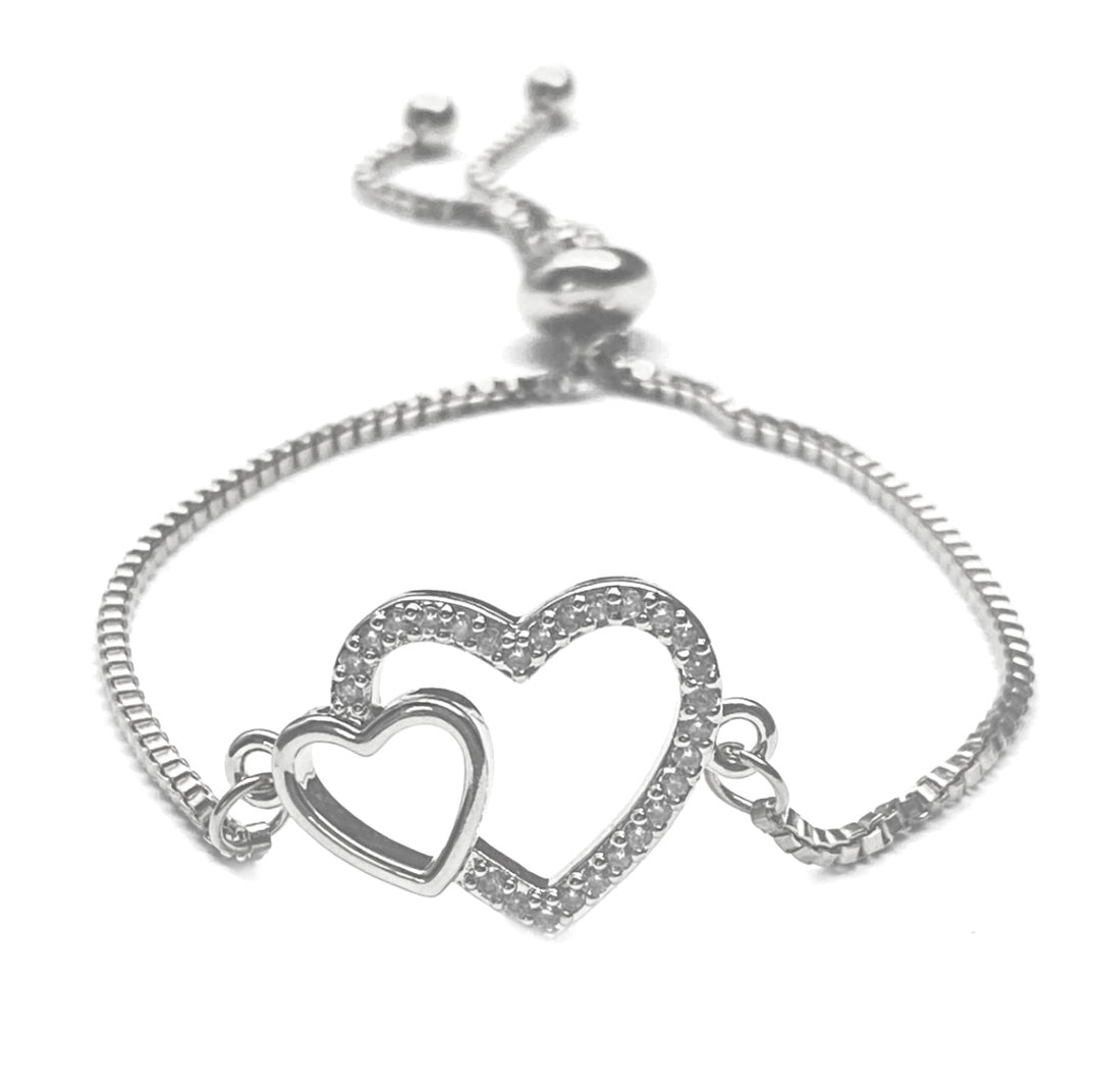 Pulsera Acero 💕 Corazón Plateado