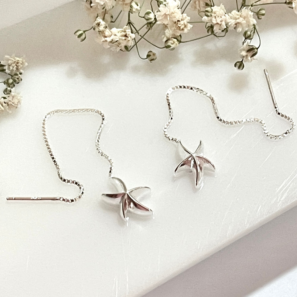 Aretes de Plata Estrella de Mar | Plata 925