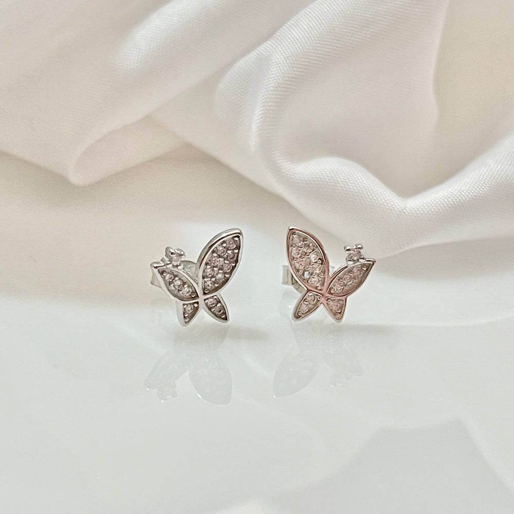 Aretes Plata Mariposa 🦋 Circulito 10MM | Nicola Joyería 