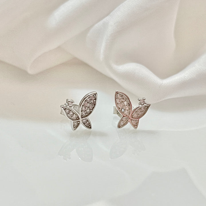 Aretes Plata Mariposa 🦋 Circulito 10MM | Nicola Joyería 