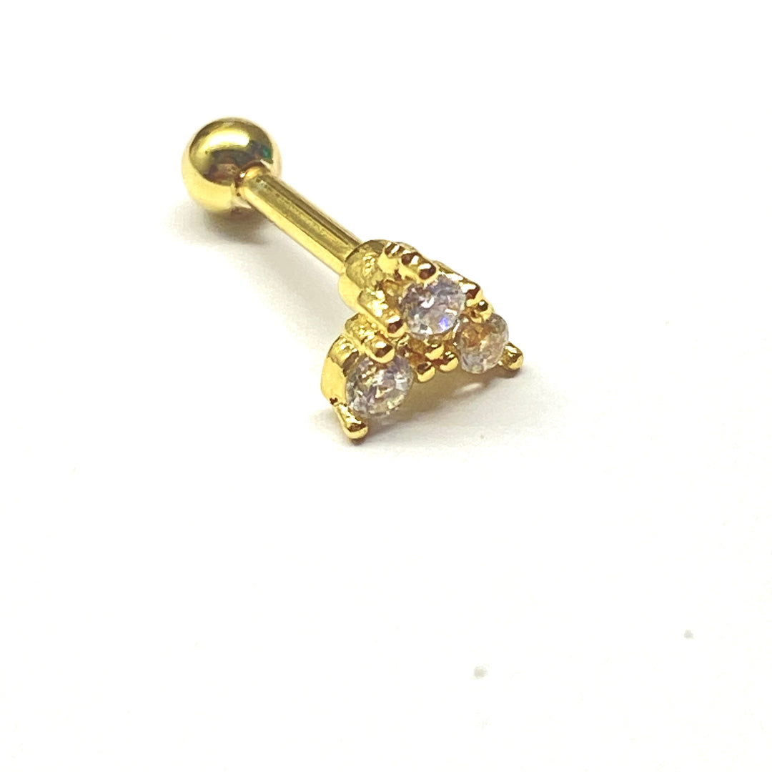 Arete Quirúrgico 🧡Circonia Dorado