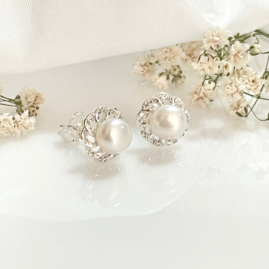 Aretes de Plata con Perlas Cultivadas | Plata 925 en Costa Rica