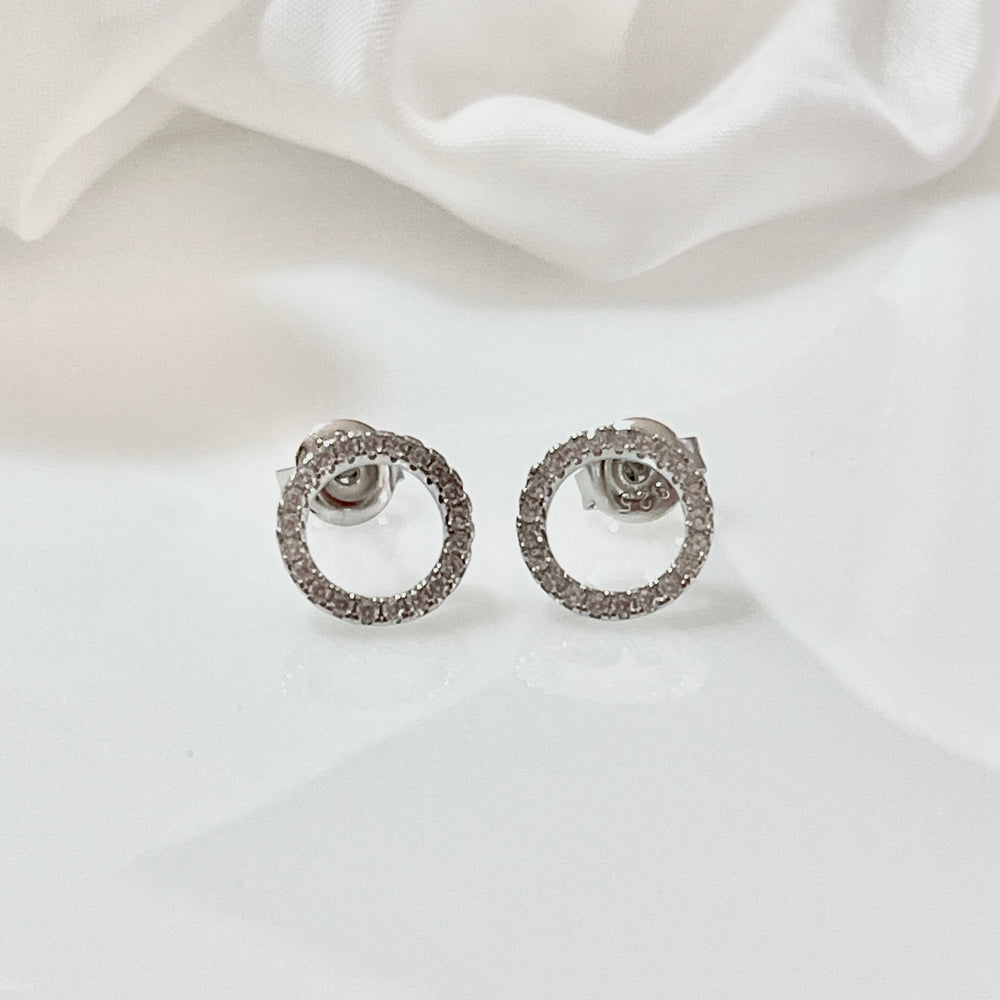 Aretes Plata circulo Grande 11MM | Nicola Joyeria 
