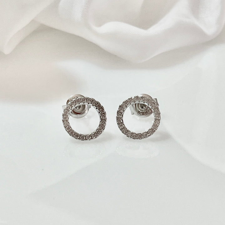 Aretes Plata circulo Grande 11MM | Nicola Joyeria 