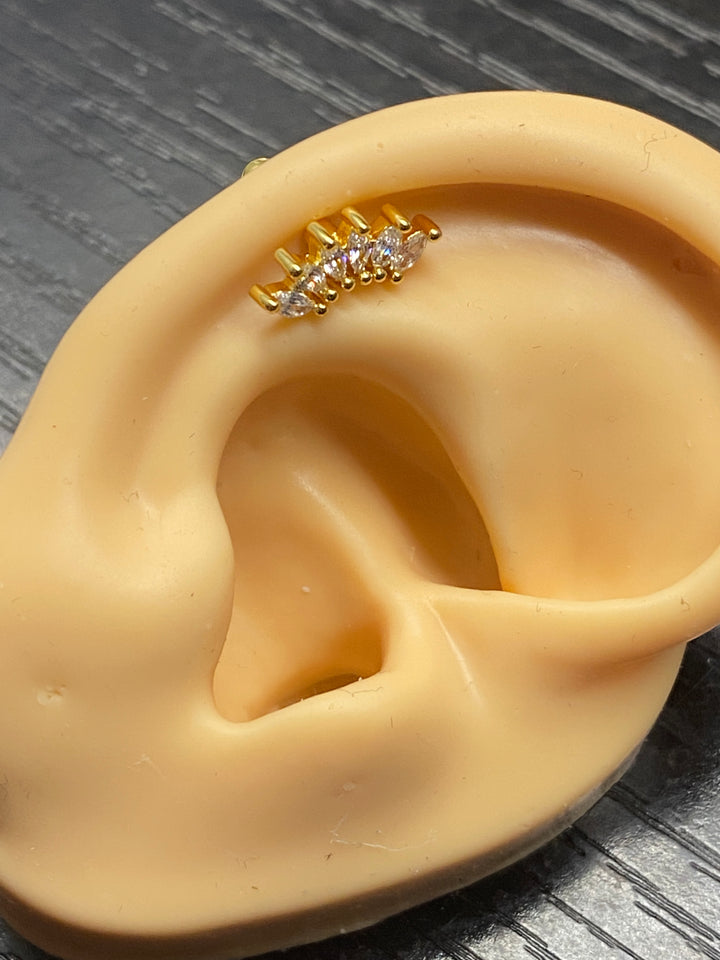 Arete Quirúrgico 🍃 Petalo Dorado