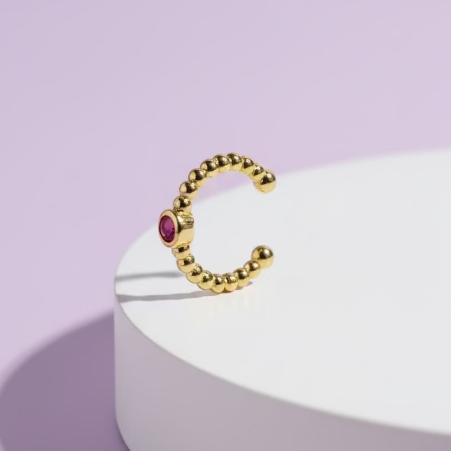 Escalador de Acero Circulitos Fucsia 💕 | Nicola Joyería 