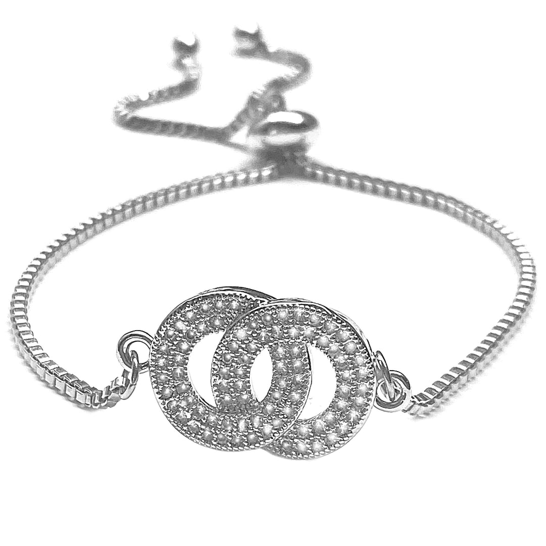 Pulsera Acero ⚪️⚪️ Círculo Enlazado Plateado