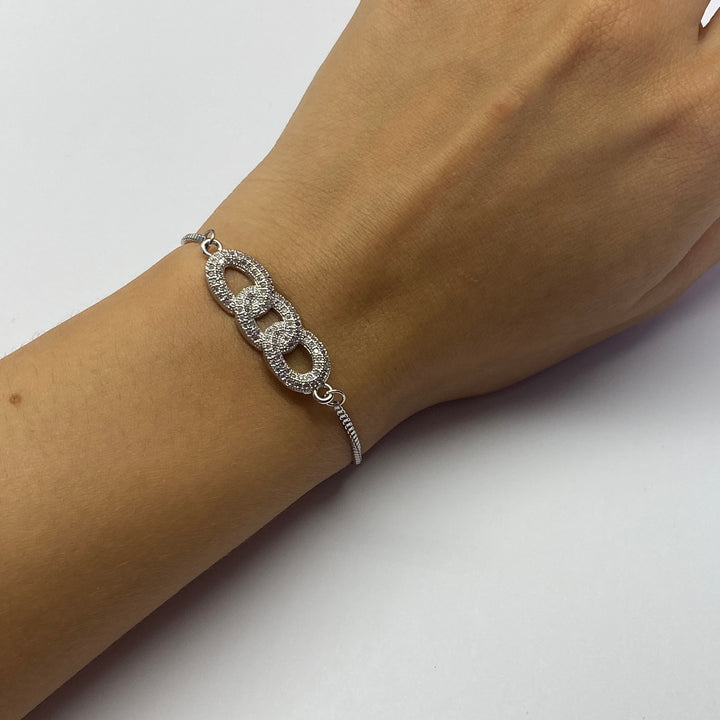 Pulsera Acero ⛓ Cadena Plateado