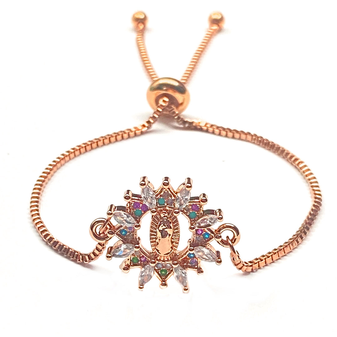 Pulsera Acero Virgen Multicolor Oro Rosa