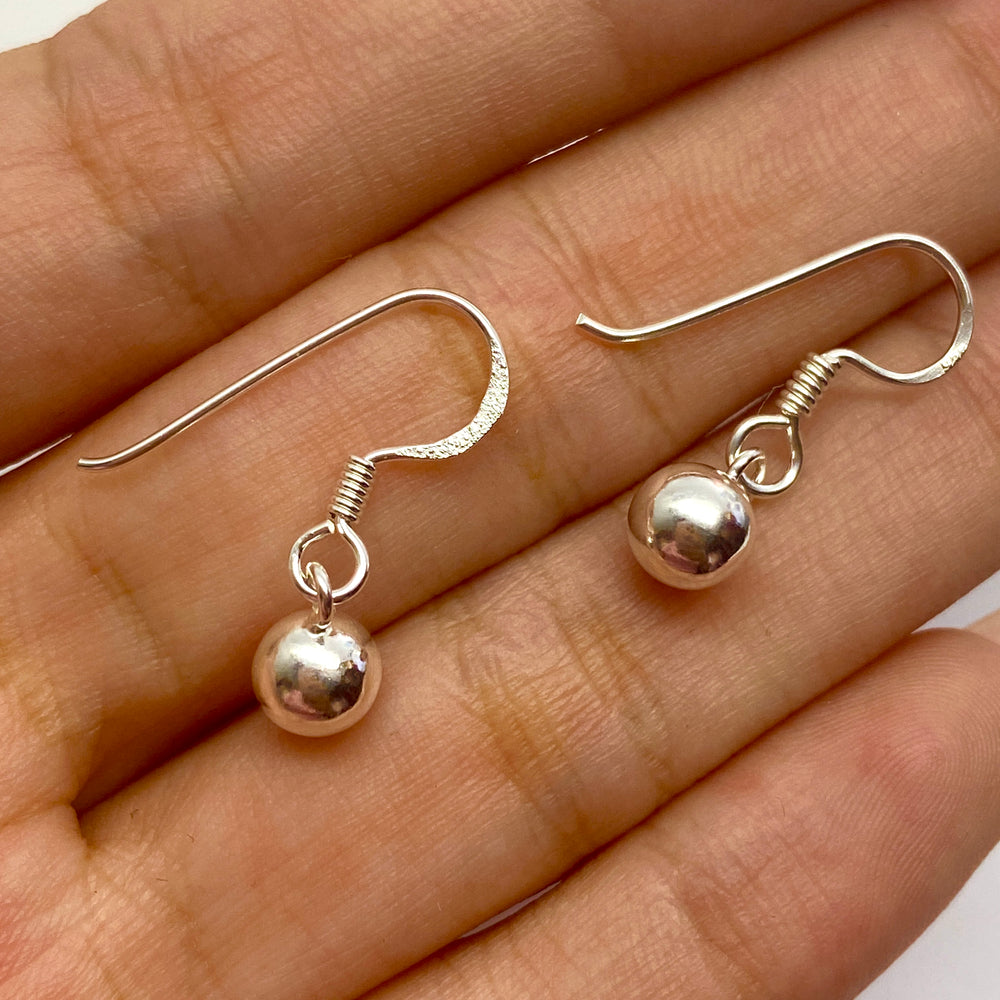 Aretes de Guindar de Bola de Plata | Plata 925
