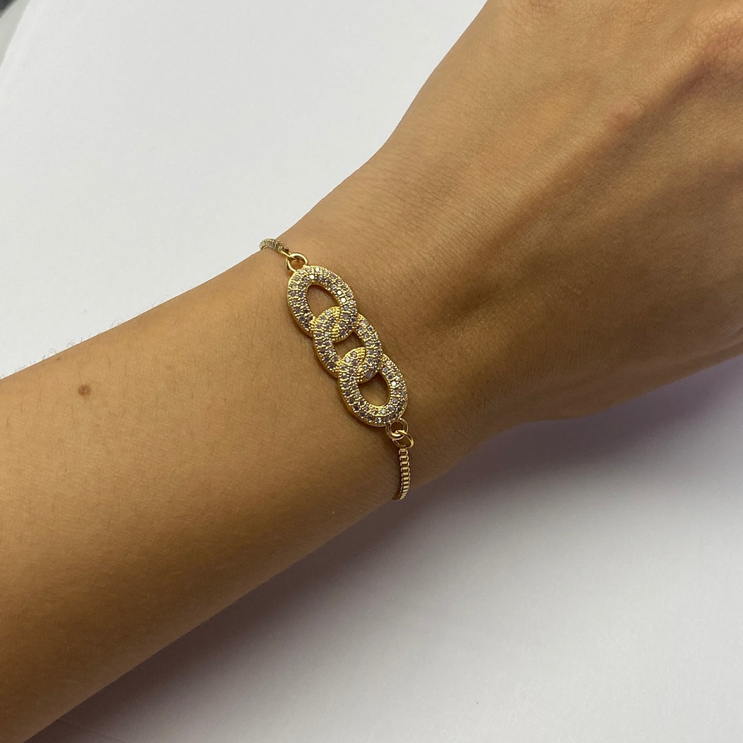 Pulsera Acero ⛓ Cadena Dorado