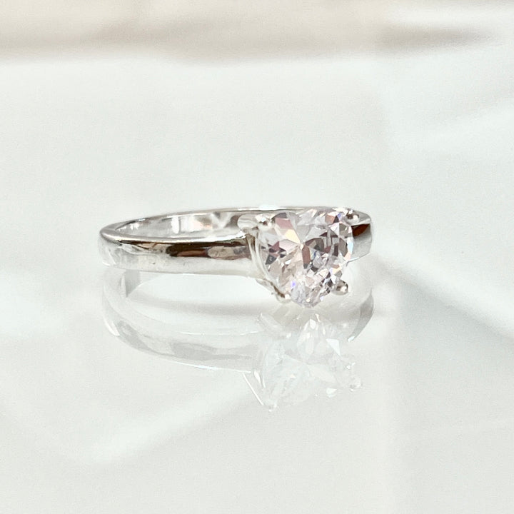 Anillo Plata Promesa Corazón Liso ❤️ | Nicola Joyería 