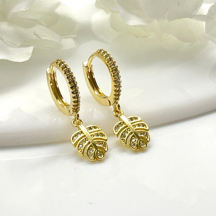 Huggies de Acero 🍃Hoja | Nicola Joyería 