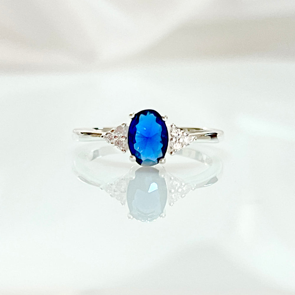Anillo Plata Promesa Brillo Azul 🥶| Nicola Joyería 