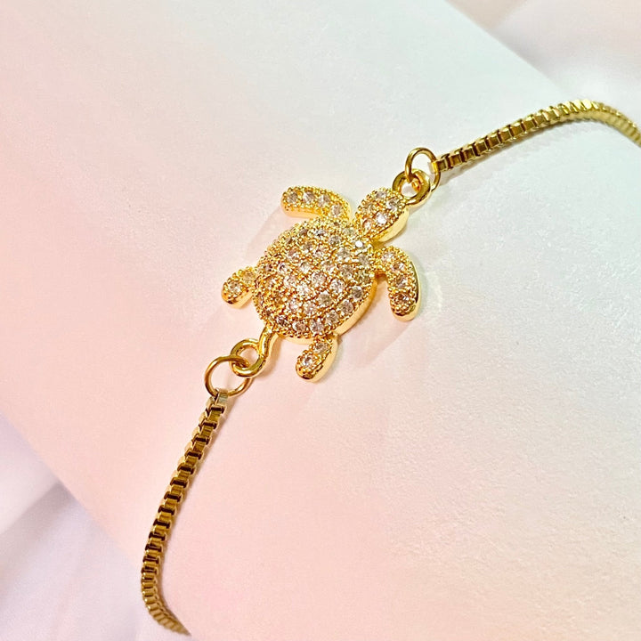 Pulsera Acero 🐢 Tortuga Dorada