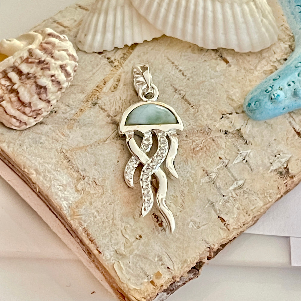 Medusa Larimar Dije de Plata 925 | Nicola Joyería CR
