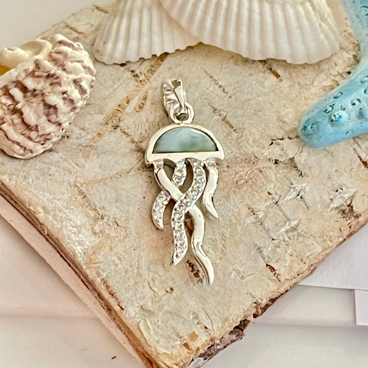 Medusa Larimar Dije de Plata 925 | Nicola Joyería CR