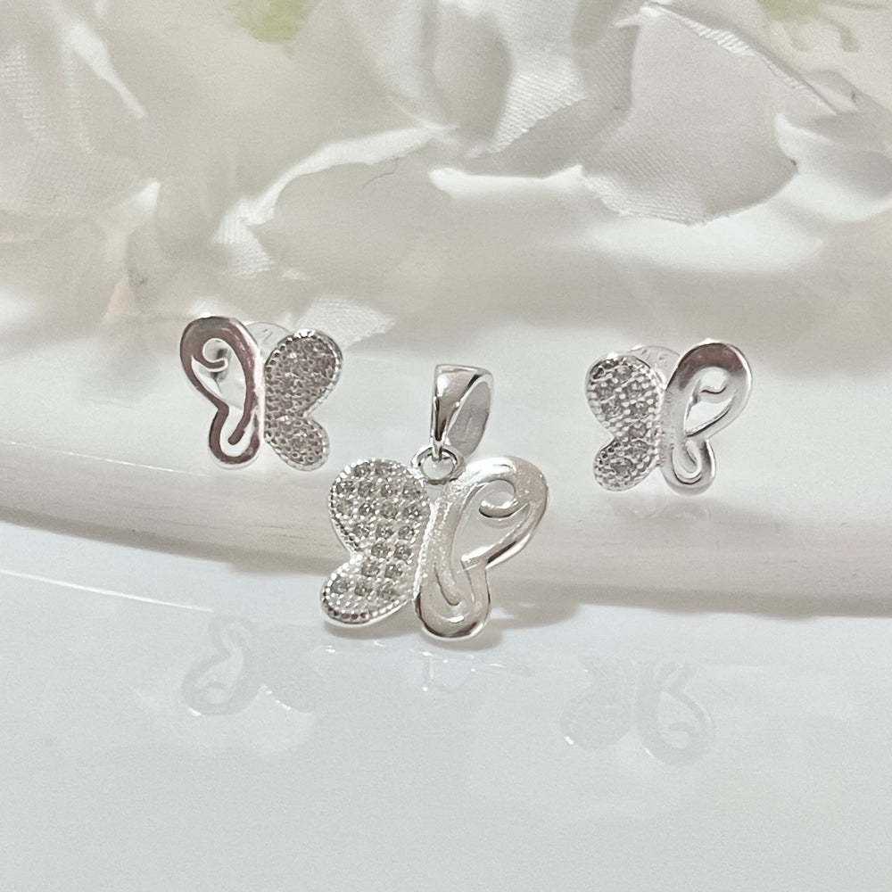 Juego Plata Mariposa Lisa 🦋 | Nicola Joyería 