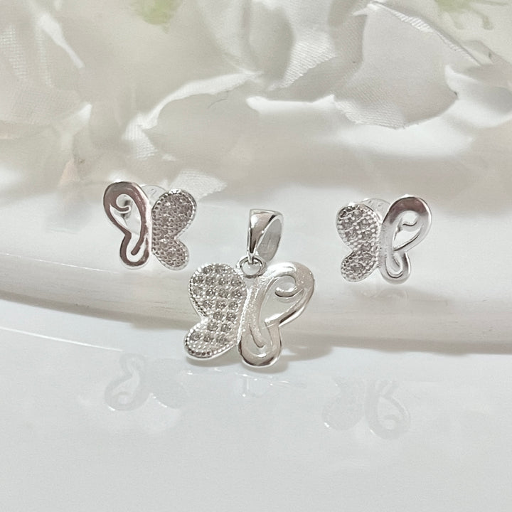 Juego Plata Mariposa Lisa 🦋 | Nicola Joyería 