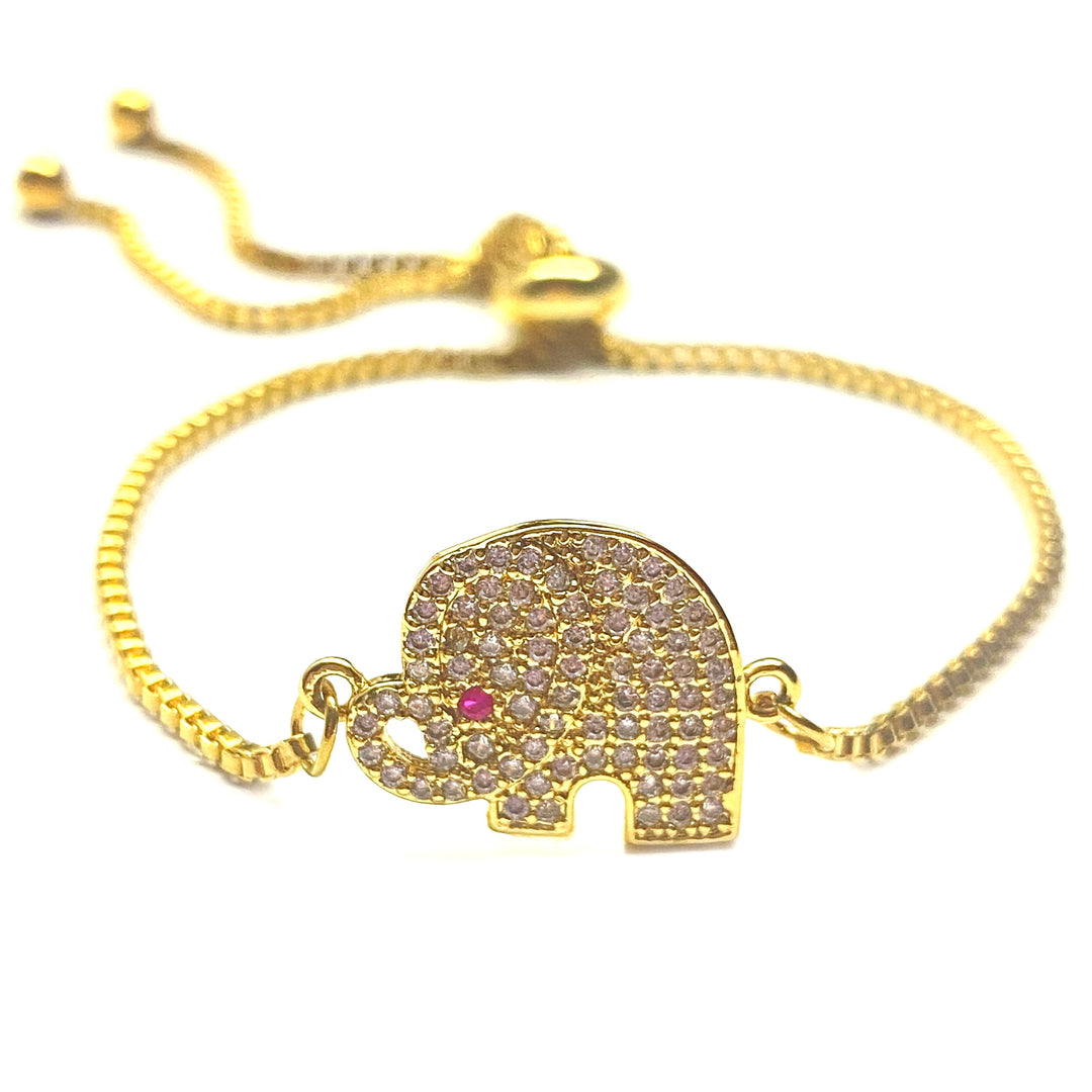 Pulsera Acero 🐘 Elefante Dorado