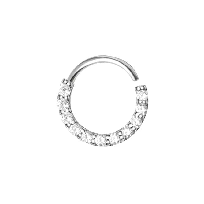 Clicker Presión Quirúrgico Circonitas Blancas Laterales