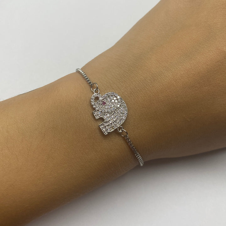 Pulsera Acero 🐘 Elefante Plateado