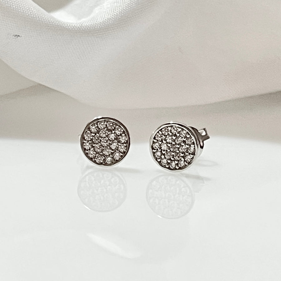 Aretes Plata 🔴Circulito Plano | Nicola Joyería 