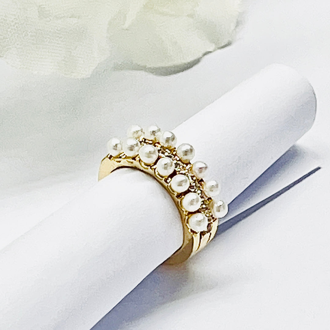 Ear Cuff con Perlas Blancas | Nicola Joyería
