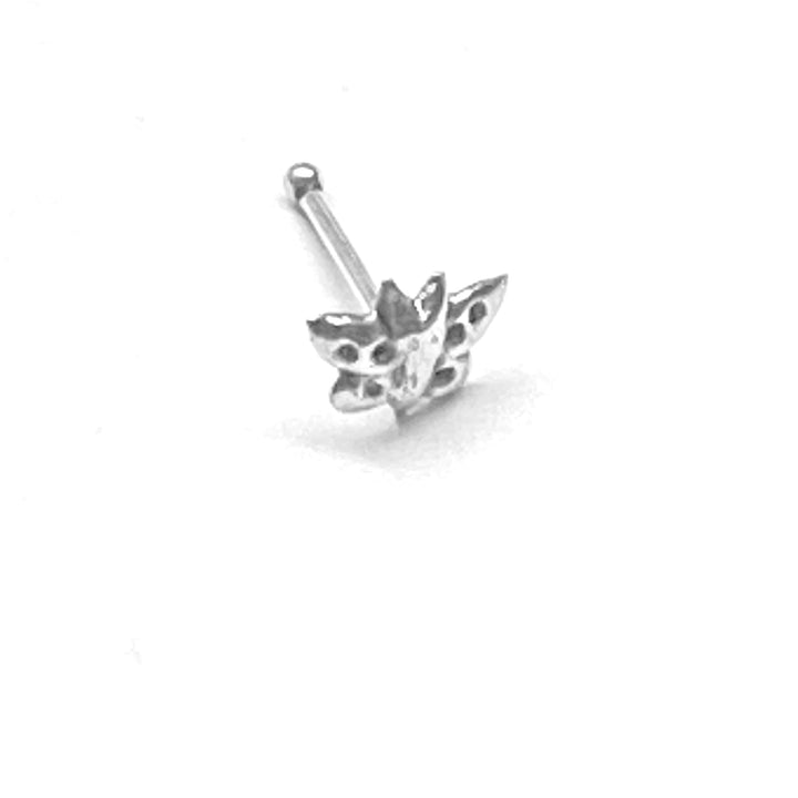 Piercing Recto de Nariz Plata Mariposa