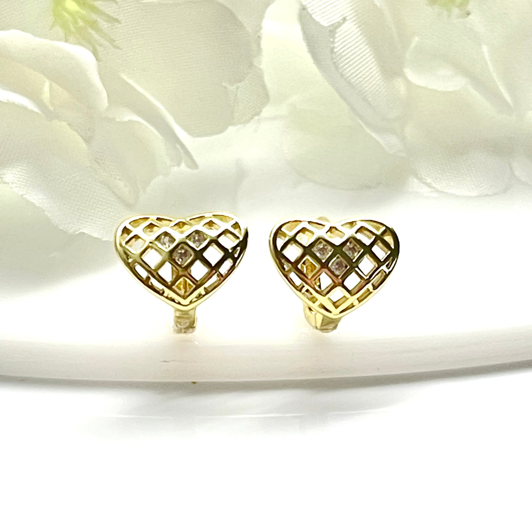 Huggies de Acero ❤️Corazón huecos | Nicola Joyería 