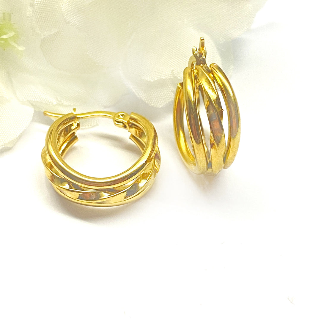 Argollas Acero Entrelazadas