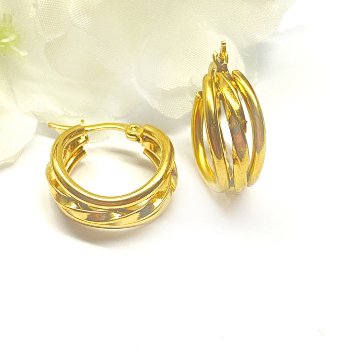 Argollas Acero Entrelazadas