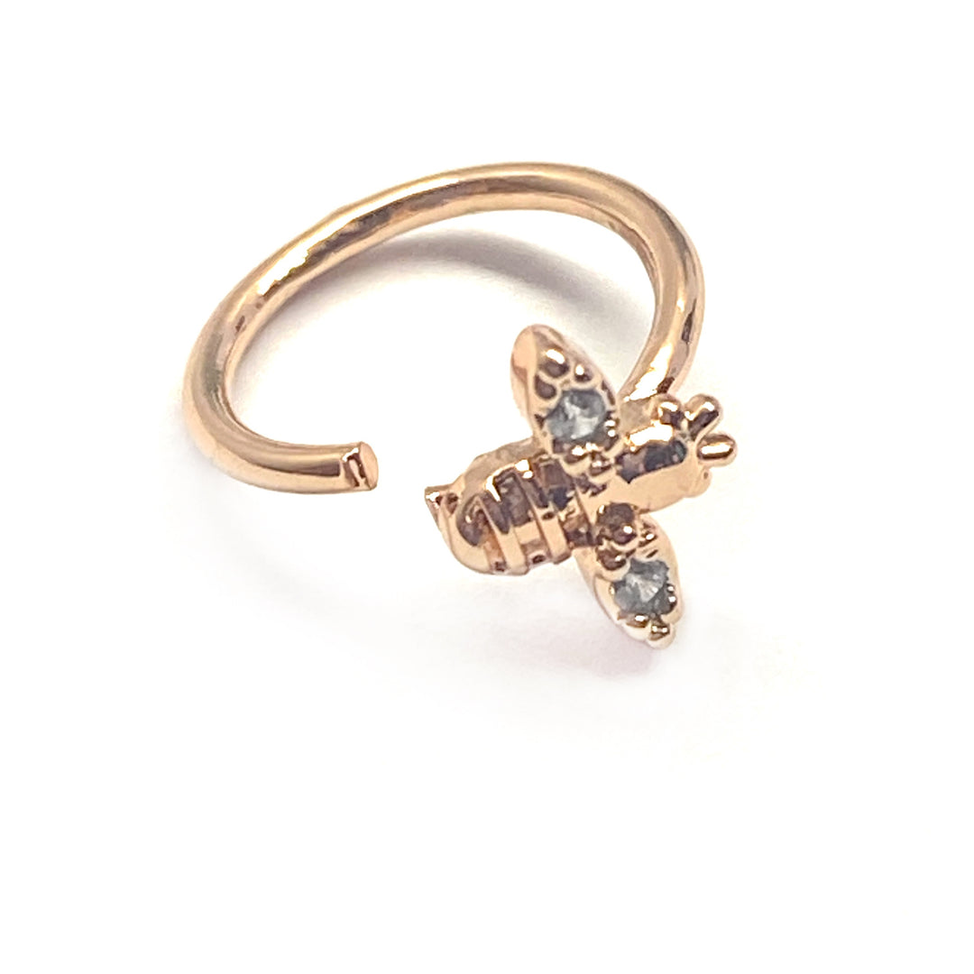 Piercing Argolla de Nariz🐝Abeja Quirúrgico Oro Rosa