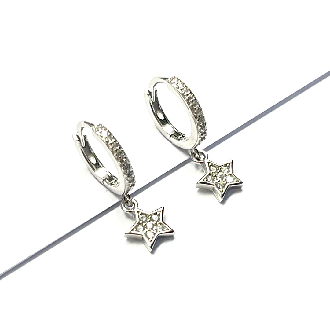 Huggies Plata 💎Estrella Mini | Nicola Joyería 