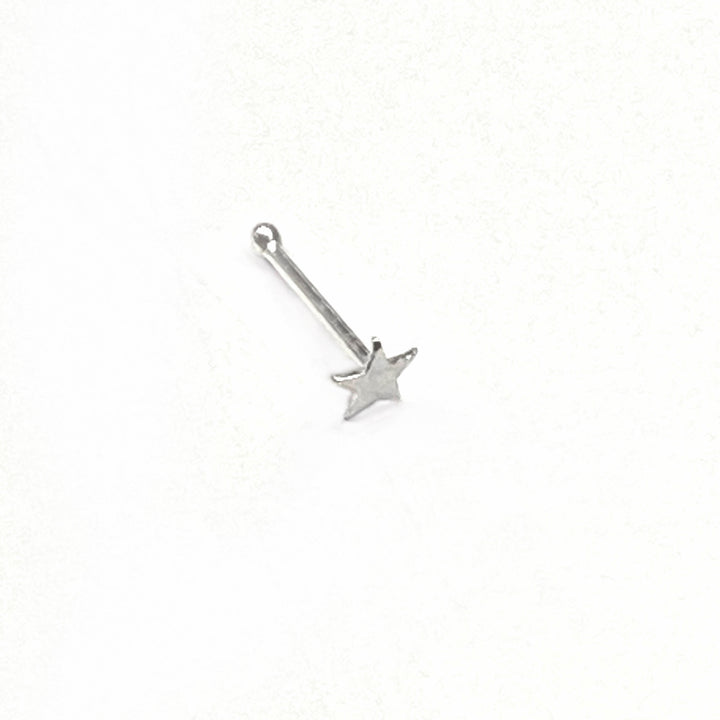 Piercing Recto de Nariz Plata Estrella