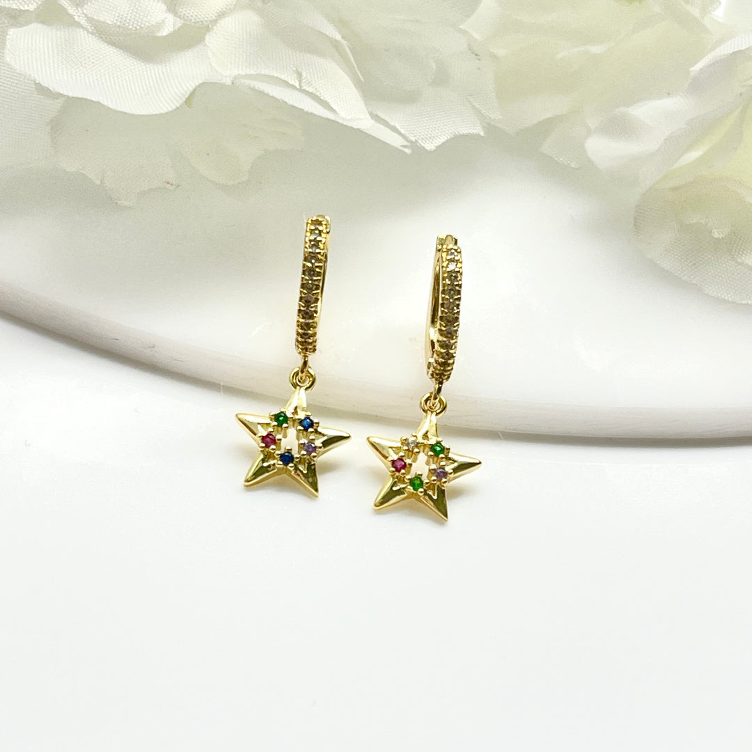 Huggies de Acero 🌟Estrella Puntos colores