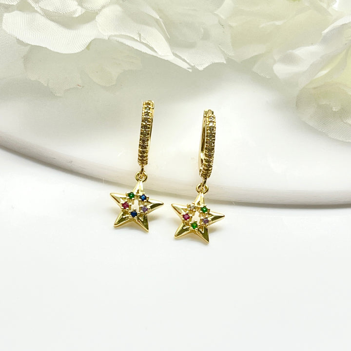 Huggies de Acero 🌟Estrella Puntos colores