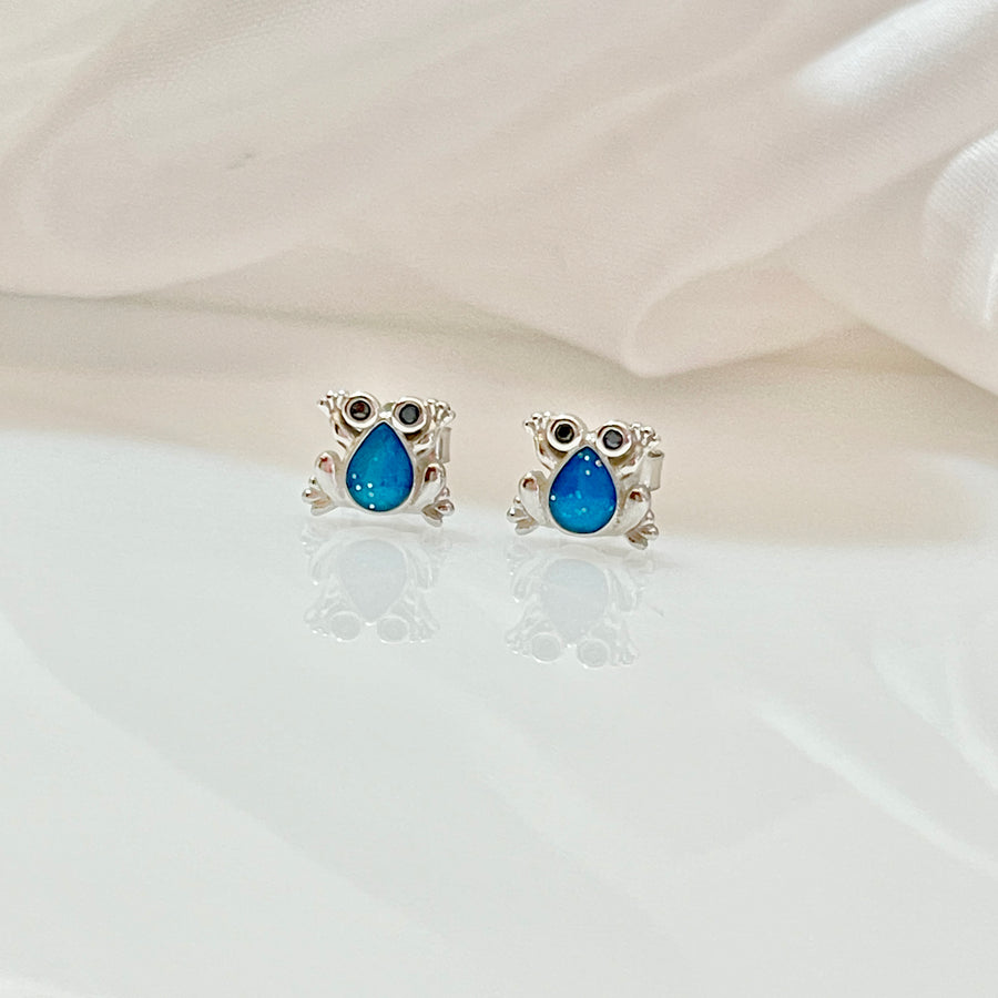 Aretes Plata 🐸 Rana 6MM | Nicola Joyería 