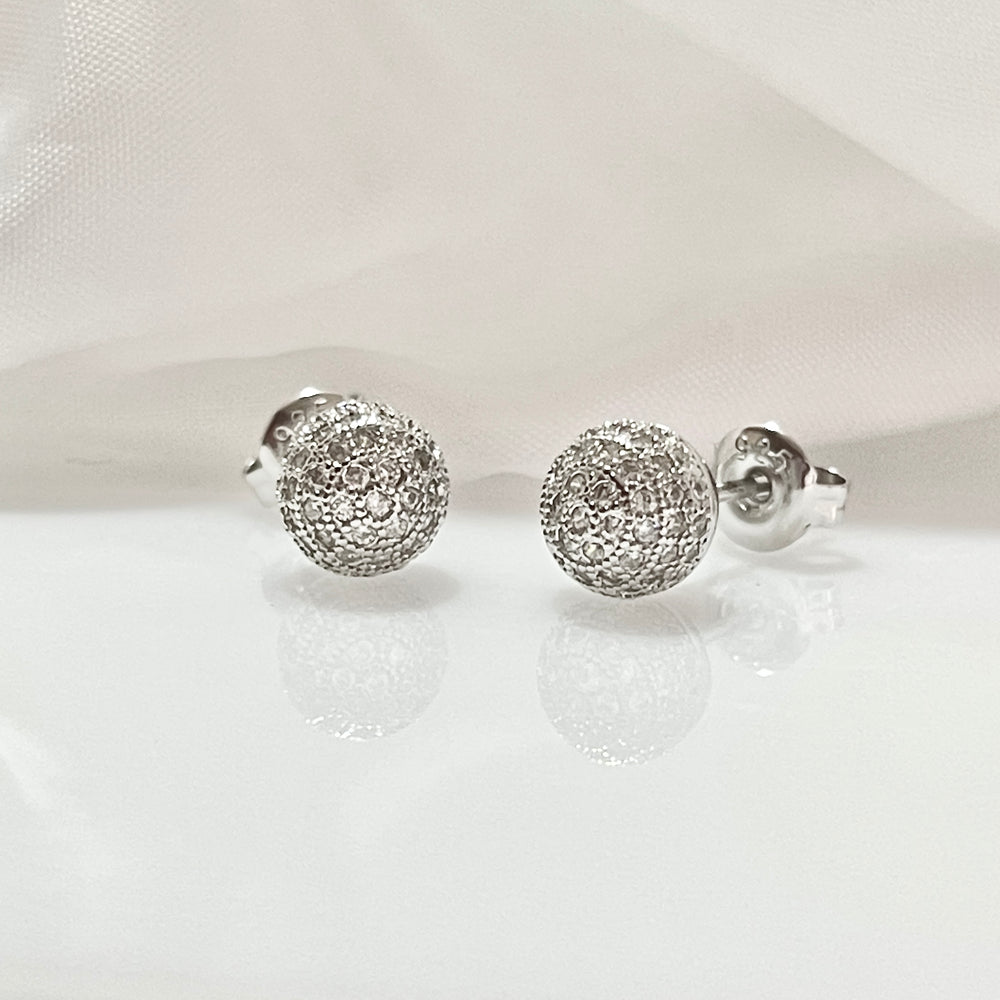 Aretes Plata 🔴 Circulo Decorado Cuadrados 7MM | Nicola Joyería 