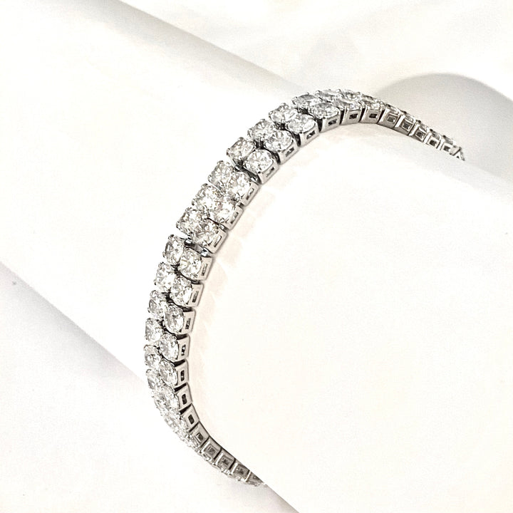 Pulsera Acero 💎💎 Tennis Doble Plateada