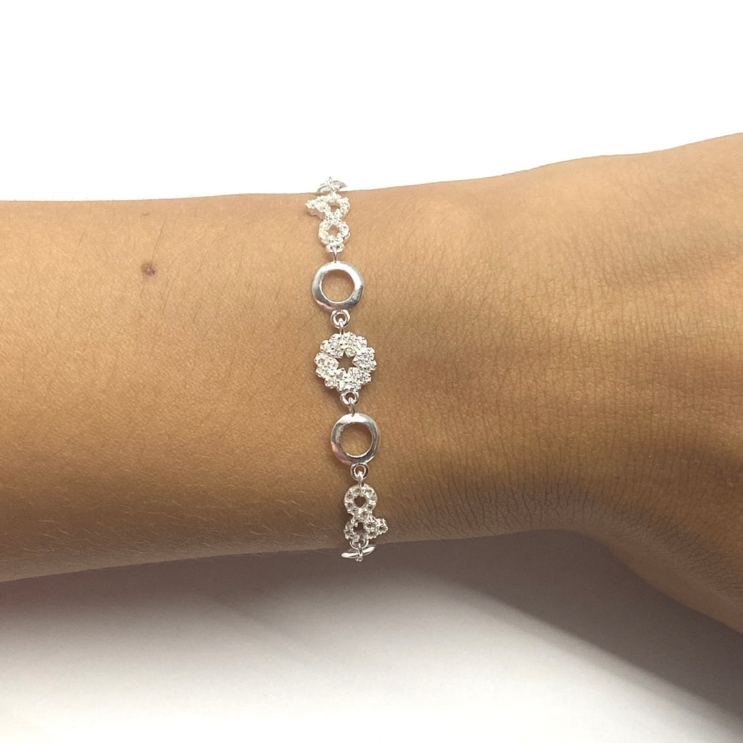 Pulsera de Plata Infinito y Corazones | Plata 925