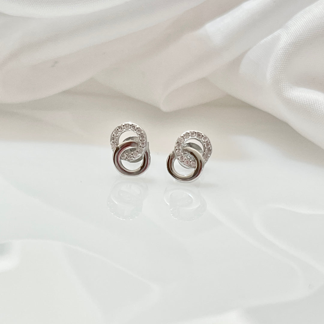 Aretes Plata Circulo Entrelazados Aretes Plata Herradura 8MM | Nicola Joyeria  10MM | Nicola Joyeria 