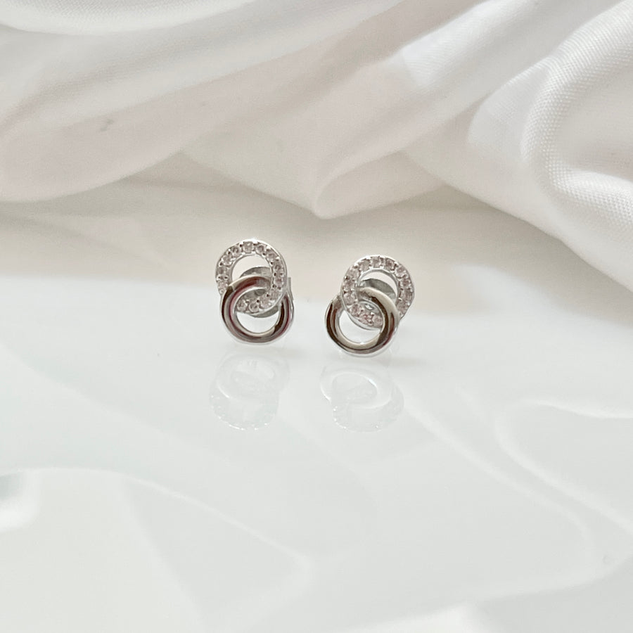 Aretes Plata Circulo Entrelazados Aretes Plata Herradura 8MM | Nicola Joyeria  10MM | Nicola Joyeria 