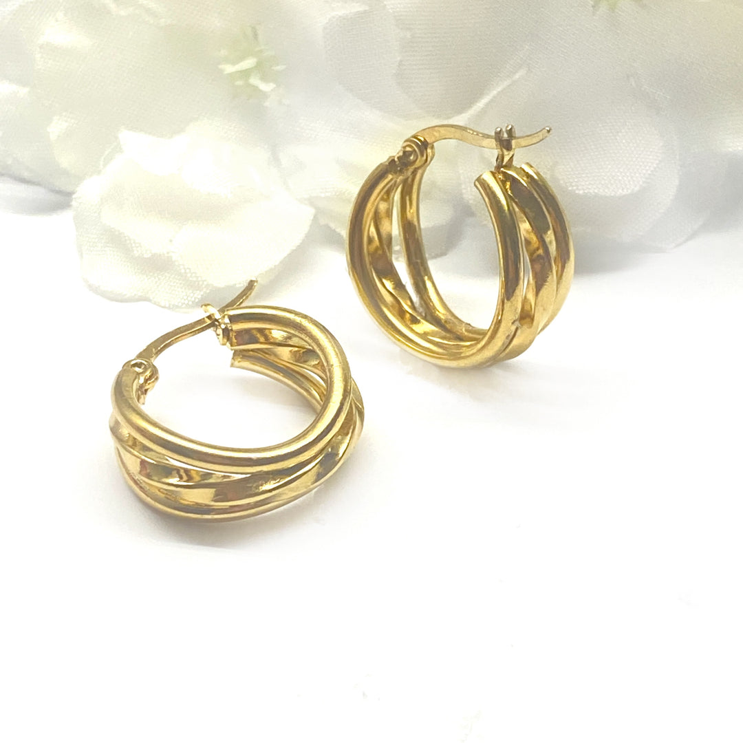 Argollas Acero Entrelazadas