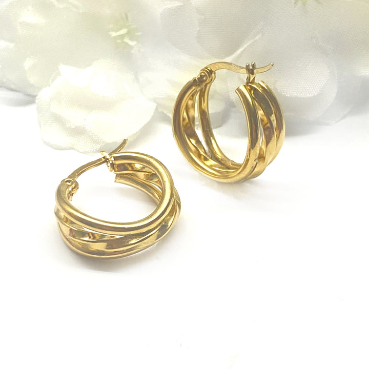 Argollas Acero Entrelazadas