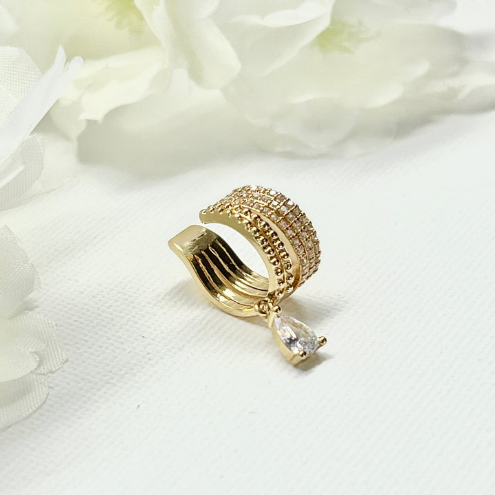Ear Cuff de Acero Inoxidable Dorado | Nicola Joyería